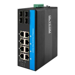 8ポート産業用ネットワークスイッチ ギガビット光ファイバーアップリンク アンマネージド Vitesseチップ CE ファンレス