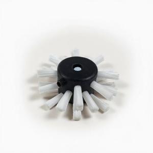 50mm White Nylon Pipe Coating Brush Wheel With POM Core For Pipe Cleaning And