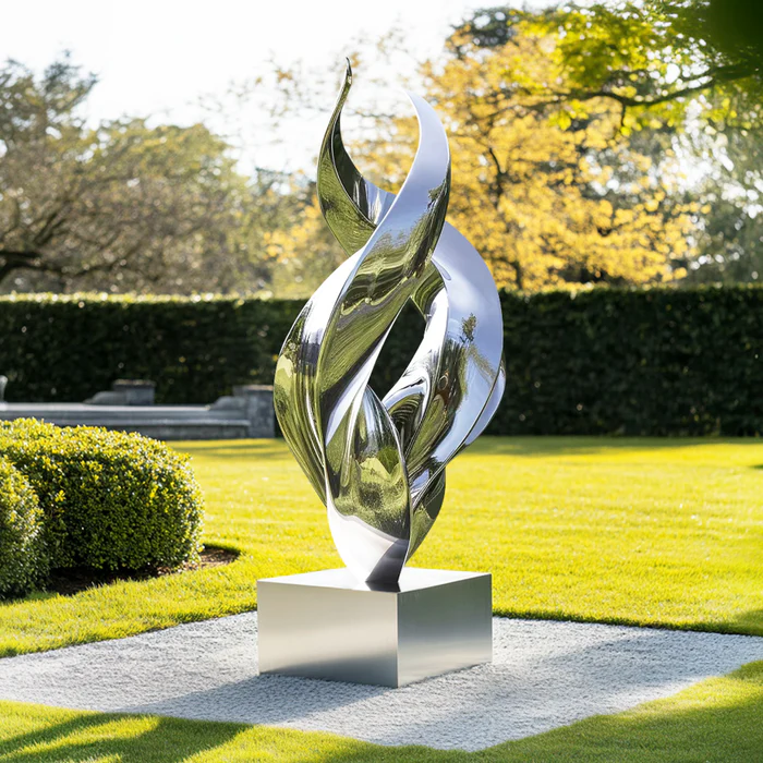 Custom Modern Public Decoration Stainless Steel Spiral Sculpture