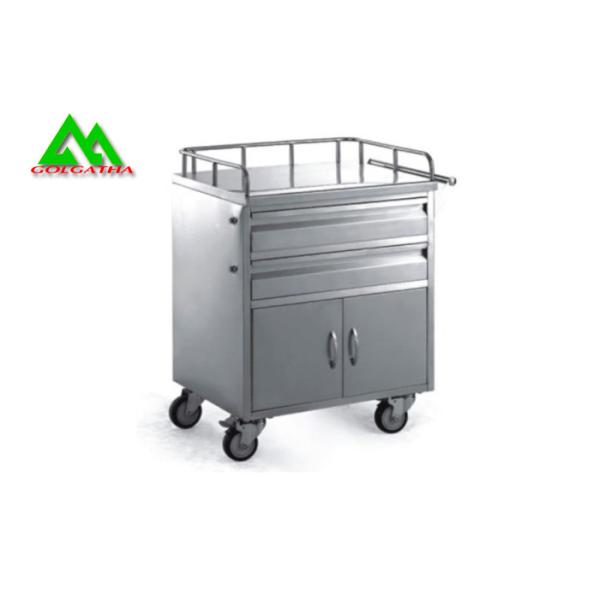 Mobile Medical Hospital Emergency Cart , Ward Room Equipment With Drawer