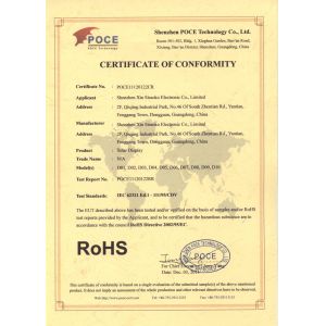 Shenzhen Xin Sissoko Electronic Co., Ltd Certifications