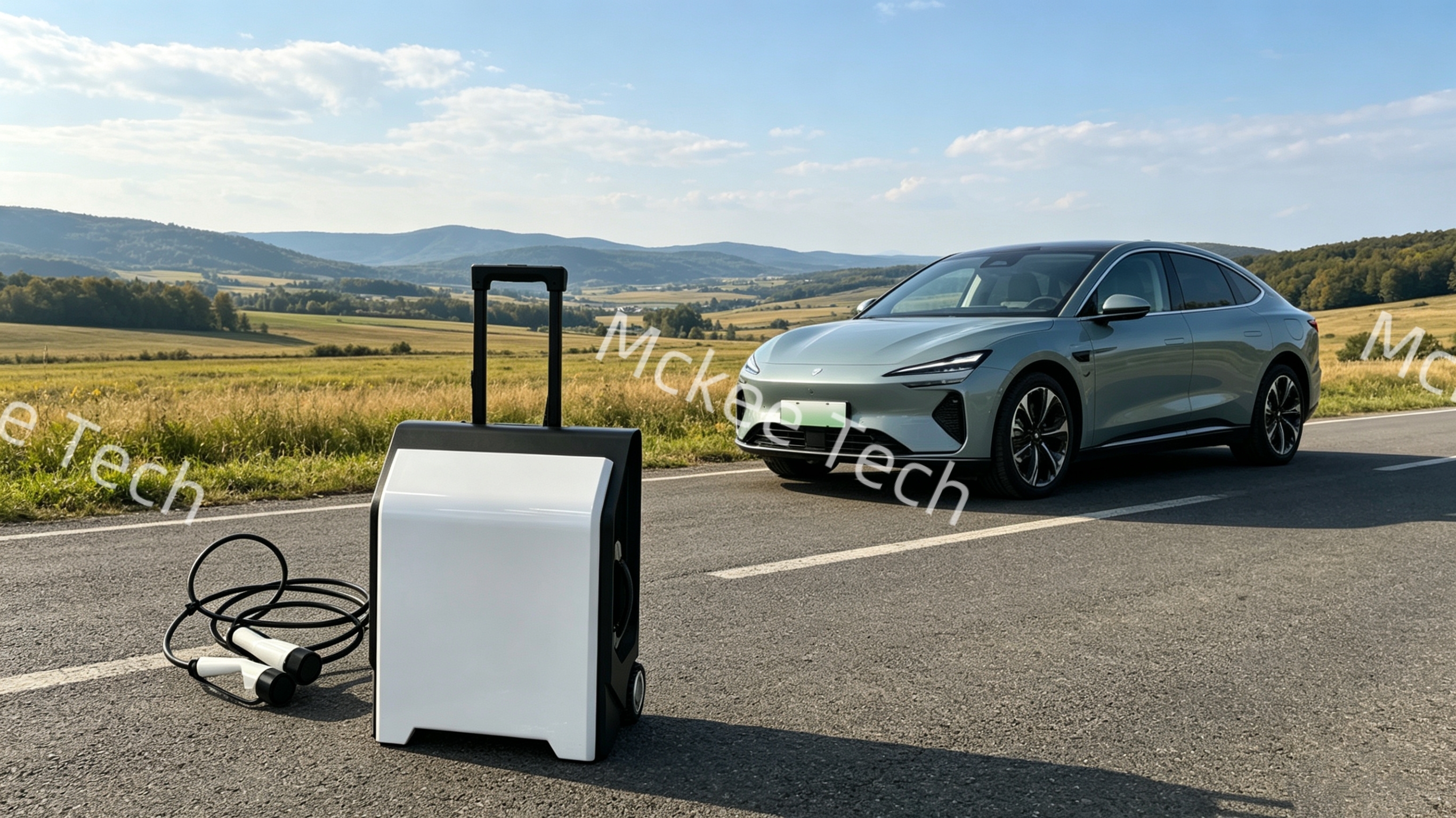 5kWh Trolley Mobile Energy Storage Power Bank Max 92% Inverter Efficiency 39kg Net Weight 48‑57.6V Operating Voltage Solar Compatible Off Grid for EV Charging Commercial Outdoor Deployment