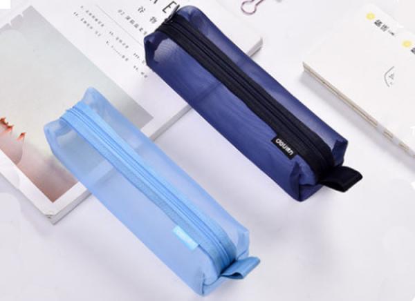 Pen bag creative personality net transparent storage bag junior high school students pen bag makeup bags