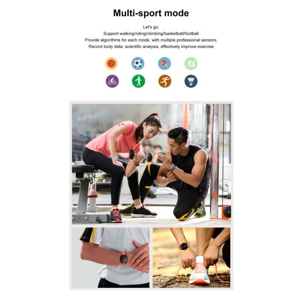 IP68 Round Smart Wristband Wechat Movement Real Time Measurement