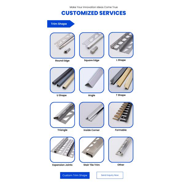 Wall Corner Aluminium Edge Trim For Tiles Ceramic Protection Tile Accessories