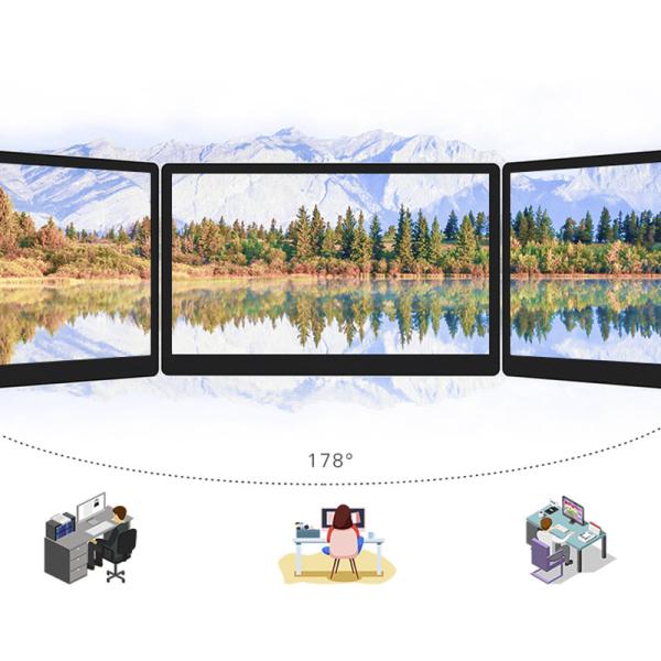 O 1000:1 contrasta monitores portáteis do mini HDMI 15,6” HD tela táctil completo da relação