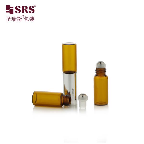 SGB2-5+5ML Dual Side Tube Perfume Oi Glass Roller Bottle With Stainless Steel Ball