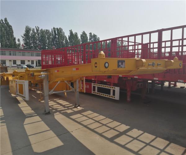 13 Ton Fuwa Skeleton Container Semi Trailer With 4/6/8 Sets T30/30 Chamber And ABS Brake