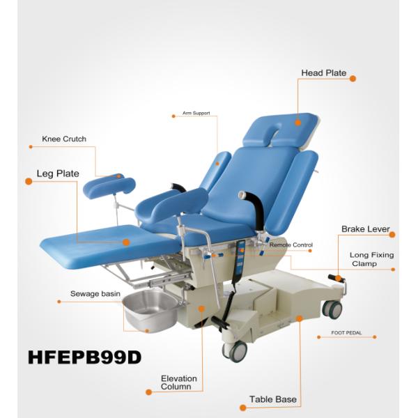 Electrical Hydraulic Examination Bed / Alluminium Alloy Adjustable Hospital Beds