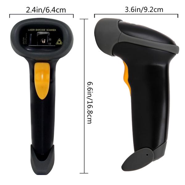 Automatic Wired Handheld Barcode Scanner Reader Dimension 150mm * 50mm * 65mm