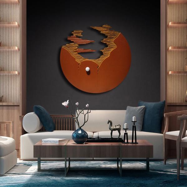 Living Room Wall Art Decor 3D Relief Painting Abstract Geometric Design 100cm Handmade