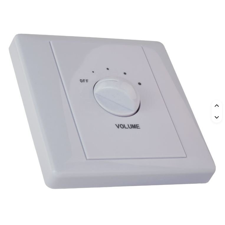 AT-305 White Color ABS Volume Controller 5W Wall Mount Volume Switch For Speakers