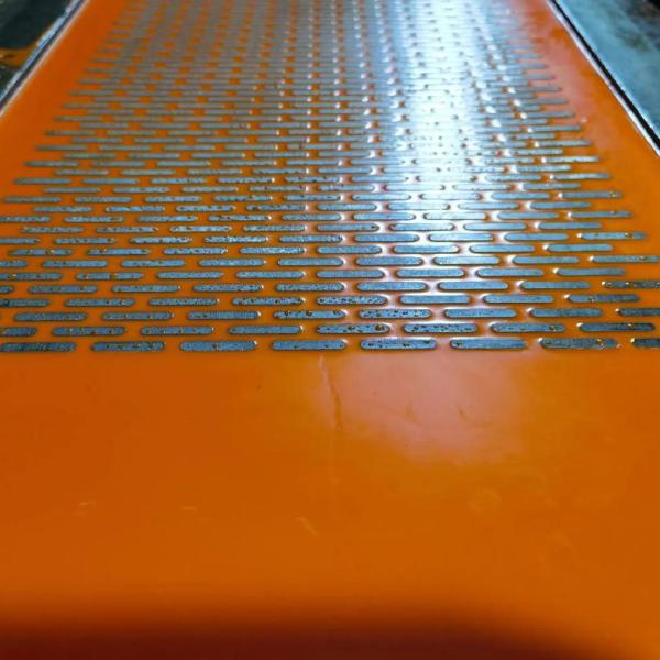 Polyurethane Flip-Flop Screen 4mm Holes 7mm Thickness for Sticky Materials