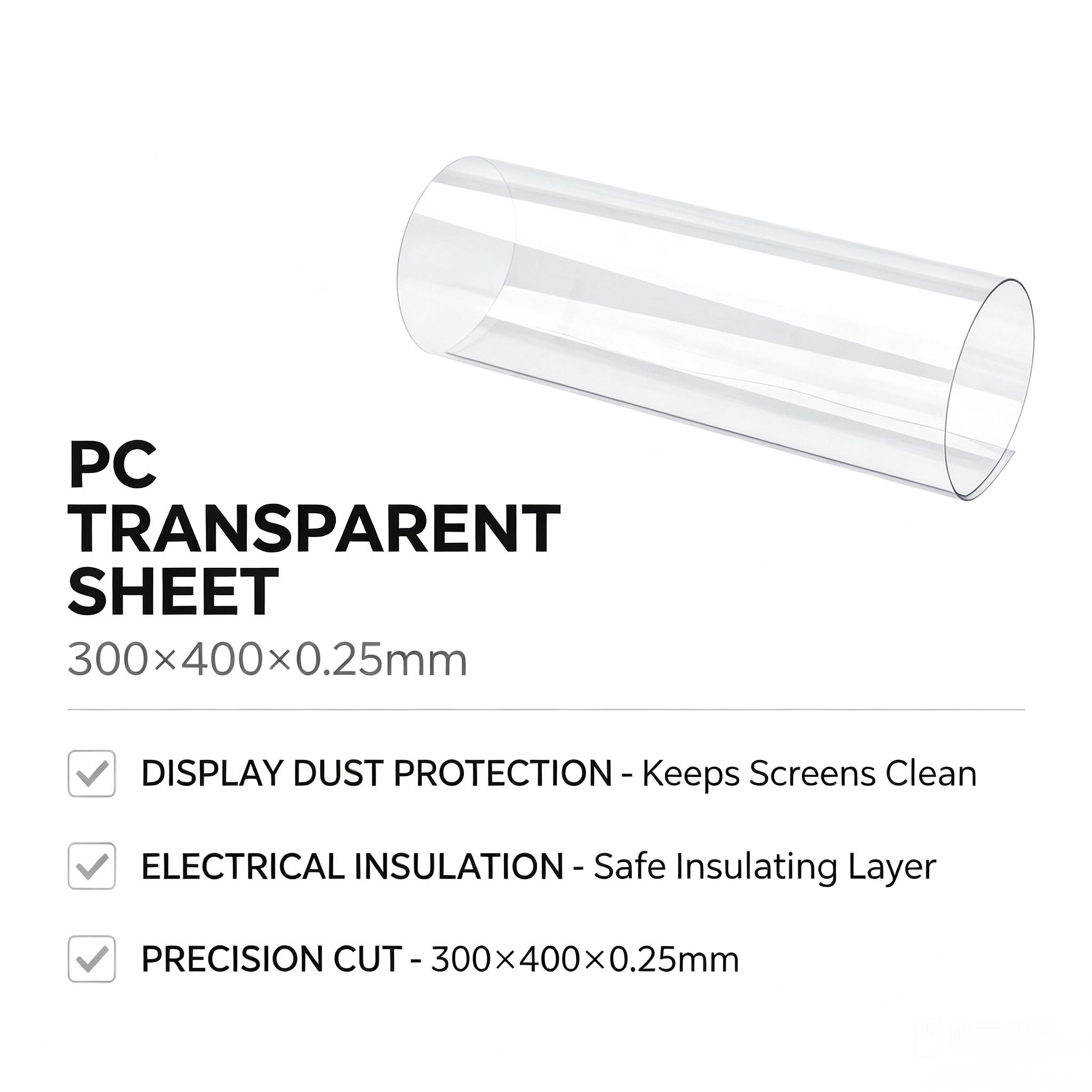 Customized Flexible Plastic Sheet Transparent PC Sheet For Display Screen Dust Protection