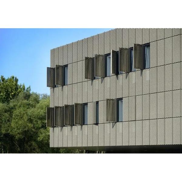 Facade Expanded Exterior Wall Mesh Panel 2.35mm Thick Aluminum Alloy