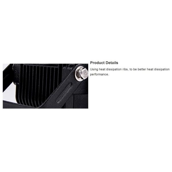 IP65 10w 700lm Stadium Waterproof Led Flood Lights With Tempered Glass , Black Aluminum Body