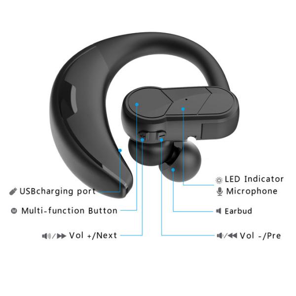 крюк хэндс-фри беспроводное Bluetooth уха 9hours TWS Bluetooth Earbuds 5,0 наушника
