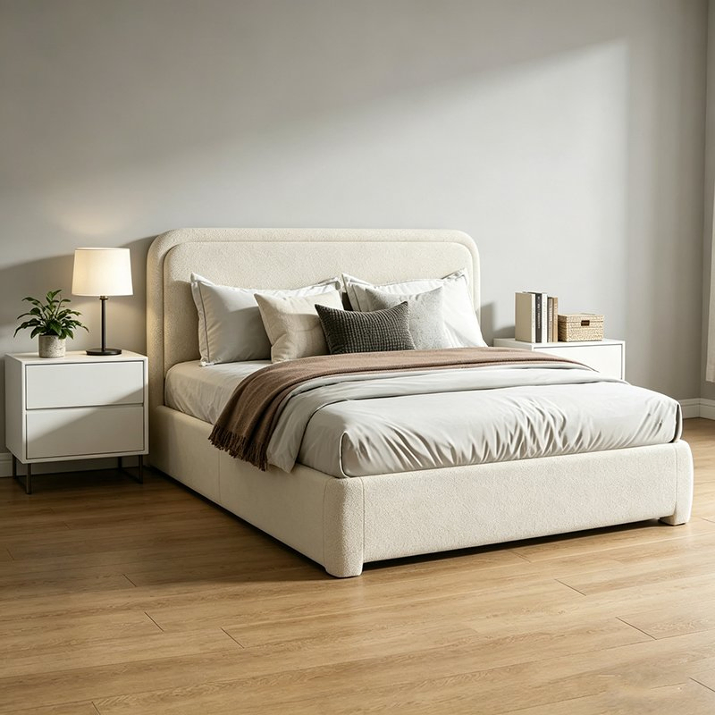 Premium Wooden King Size Bed with Hydraulic Storage Function