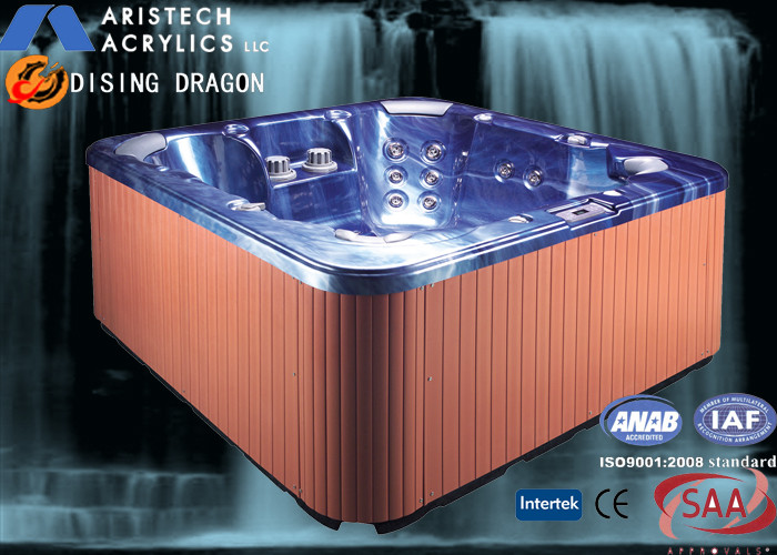 Portable Acrylic Massage Outdoor Bathtubs with 1 Cooling Seat, 1220 Liters Water Capacity