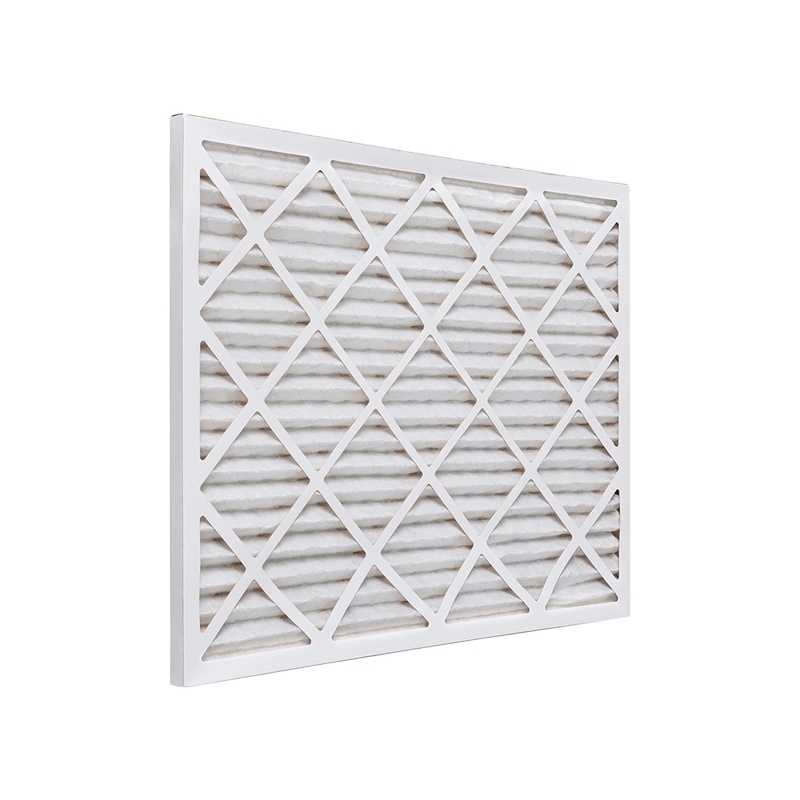 High-Efficiency 99.995% HVAC Air Filter with 0.3 Micron Porosity and Fiberglass Pleated Panel Design
