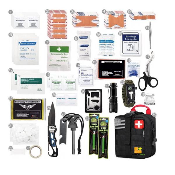 Шестерни мешка бортовой аптечки безопасности ISO13485 аварийный комплект на открытом воздухе на открытом воздухе аварийный