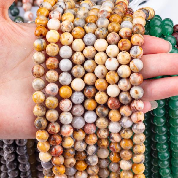 8мм сумасшедшие кружевные агаты драгоценные камни для изготовления ювелирных украшений