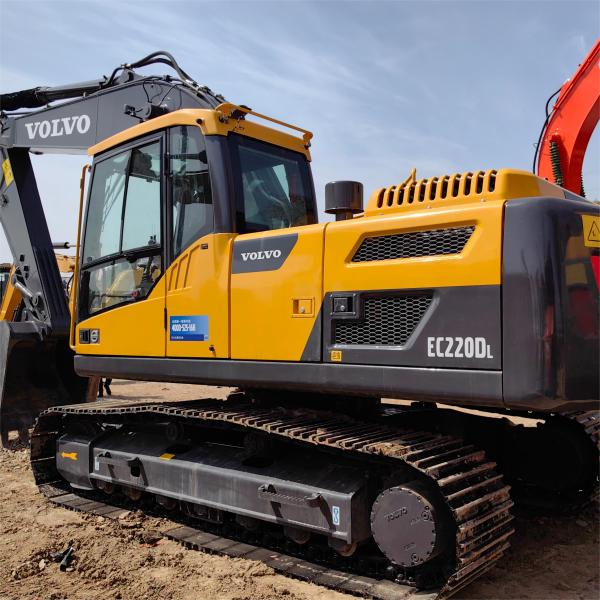La pista de movimiento de tierra EC220D Excavadoras usadas Volvo 22t Excavadora de tamaño mediano