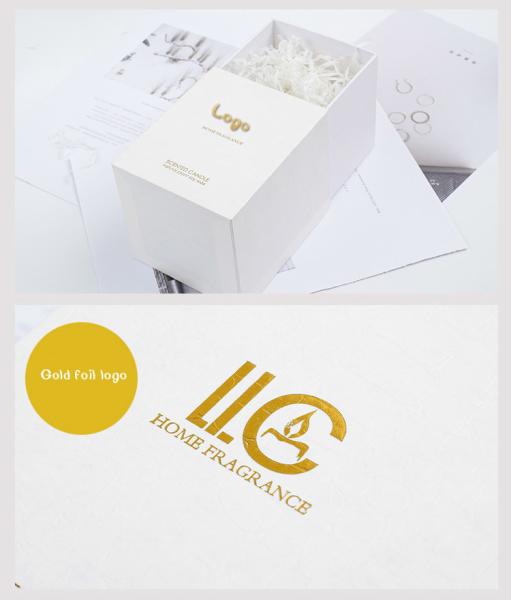 10*10*12cm Luxury Custom Scented 30cl Candle Box Tube Packaging With Gold Foil Print Logo