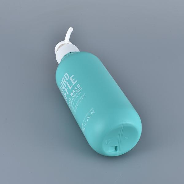 300ml Round HDPE Body Wash Pump Bottle With Hot Stamping Surface