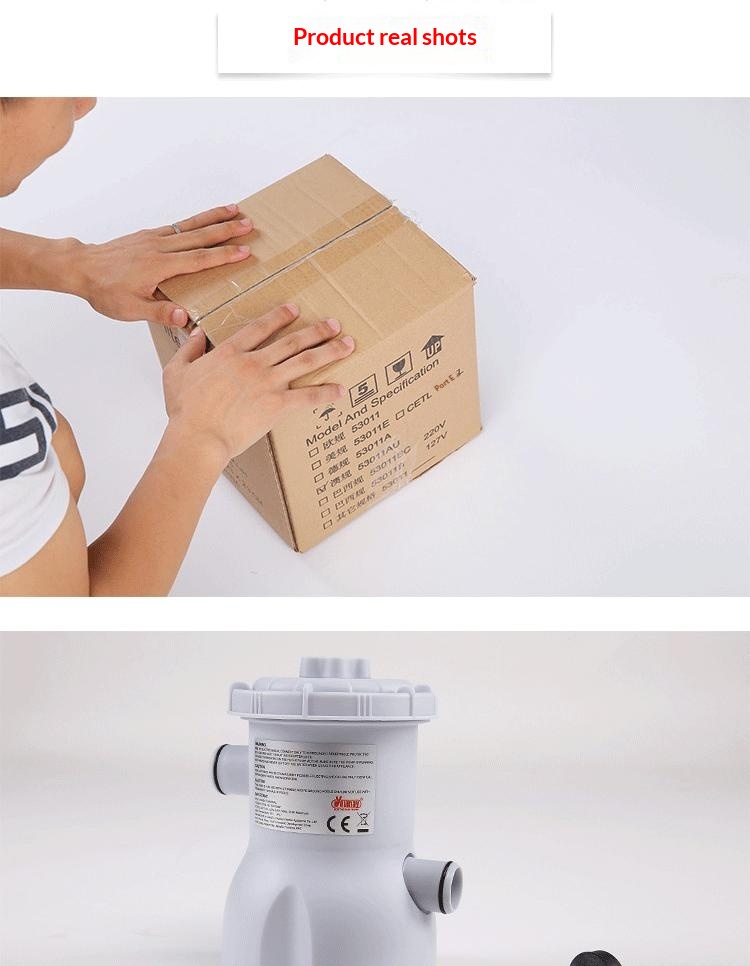 Factory suppy US 110V Eu 220V Standard PVC Material Filter Pump Swimming Pool 300-Gallon Household Outdoor Pool Cleaner Pump