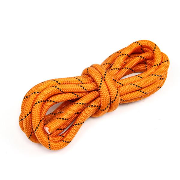 Poly Black Orange Black Reflective Rope Shoelaces 3/8 1/4 10mm Soft For Bag Handle