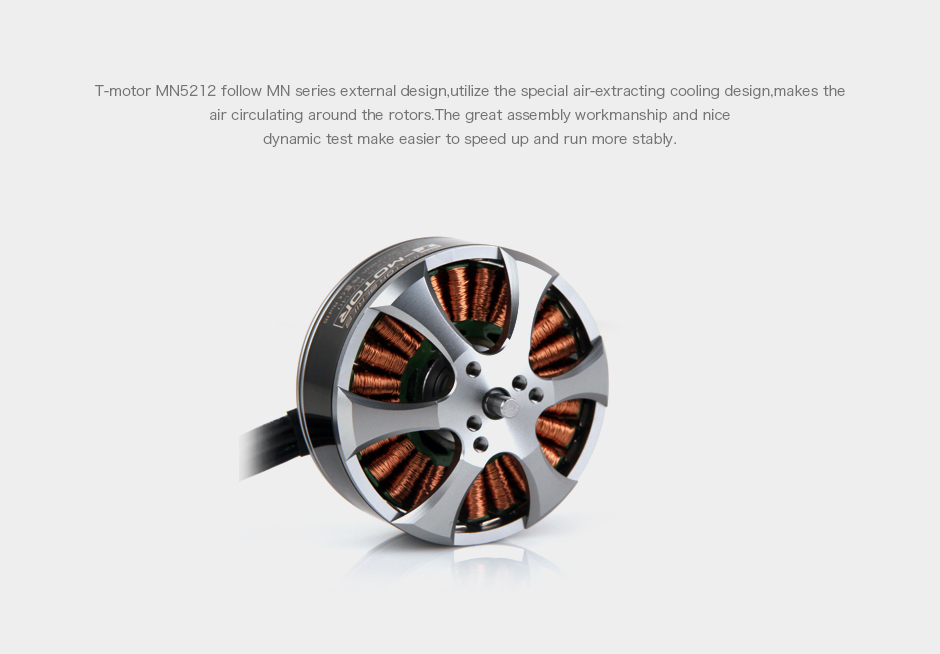 MN5212 T-MOTOR KV340 420 Ultralight Professional Heavy Lift RC Drone Helicopter Engines Metal And Lipo Material Parts