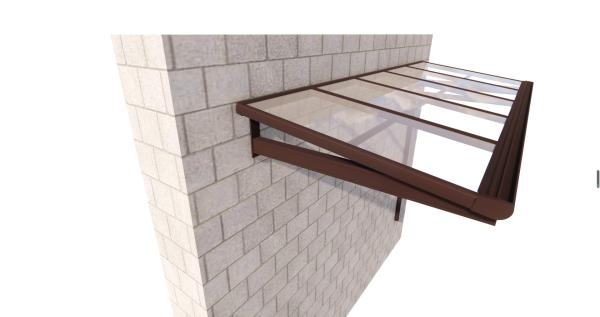 R Type Cantilevered Aluminum Awning Canopy 2.0mm thickness Waterproof