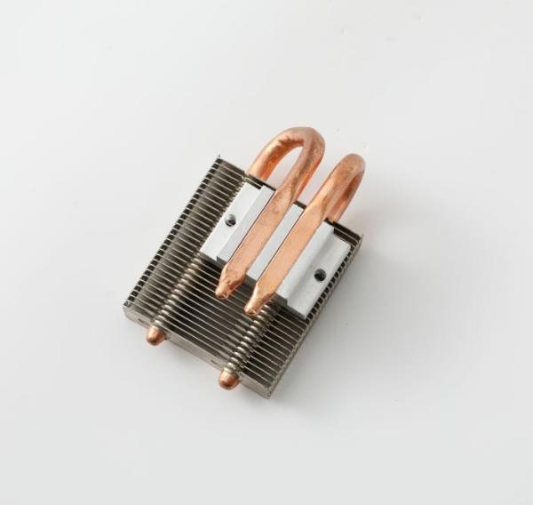 Dissipador de calor de cobre de alumínio de cobre anodizado 80W-200W da tubulação dos tubos de cobre da aleta