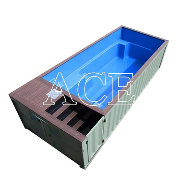 Outdoor 20ft 30ft 40ft Shipping Container Swimming Pool with Filtration Included and Customized Color