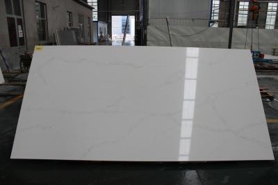 Manmade Stain Resistant Calacatta Quartz Countertops For Island In Hotel