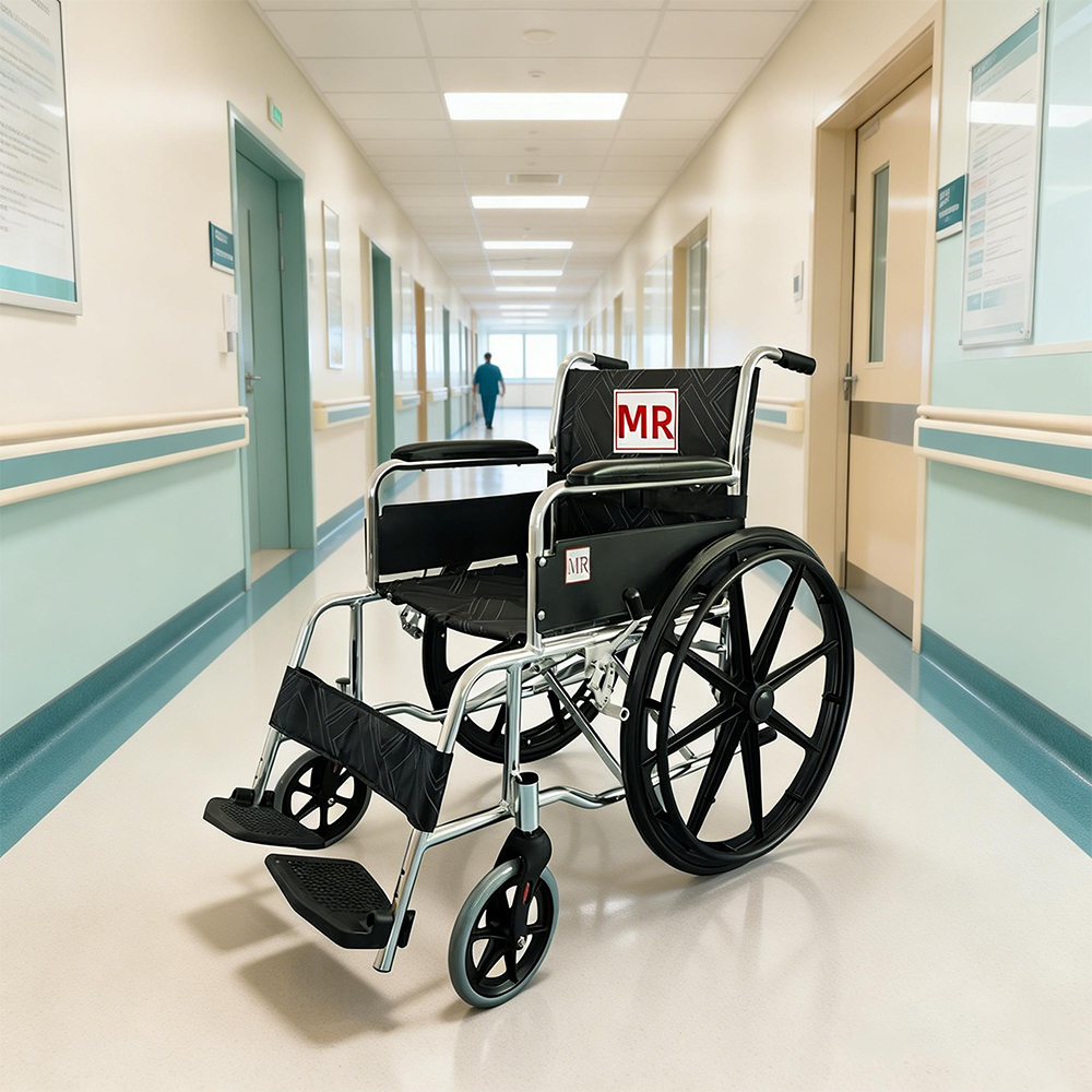 MR Dedicated 24-inch Foldable Anti-Tip Non-Magnetic Manual Wheelchair MRI Department CE Certified