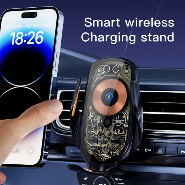 Hands Free Driving Magnetic Car Phone Mounts With Wireless Charging