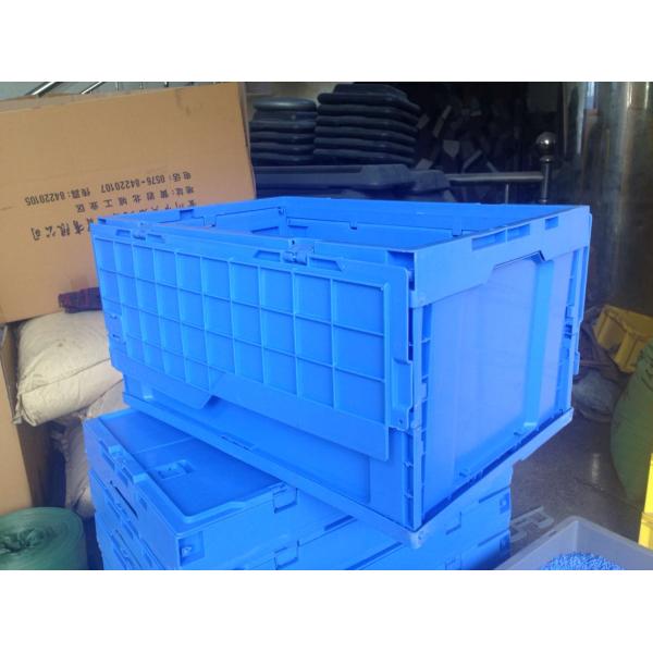 Heavy Duty Blue  Folding Pallet Box High Strength Long Life Span