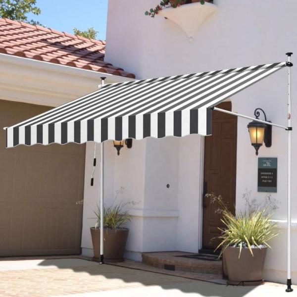 1.5*1.2m Foldable Aluminum Alloy Outdoor Patio Garden Canopy Sun Shade Balcony Awning