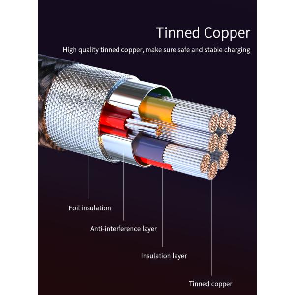 Провод зарядного кабеля USB 540 градусов круговой магнитный поворачивая длину 3ft