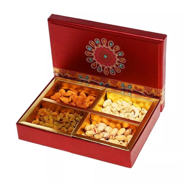 Printed Decorative Wedding Gift Packing Boxes Diwali Dry Fruit Packing Box Empty