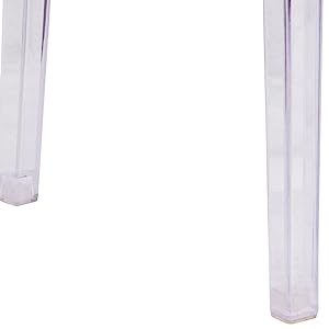 Modern Dining Side Chair, Flash Furniture Phantom Series Transparent Stacking Side Chair