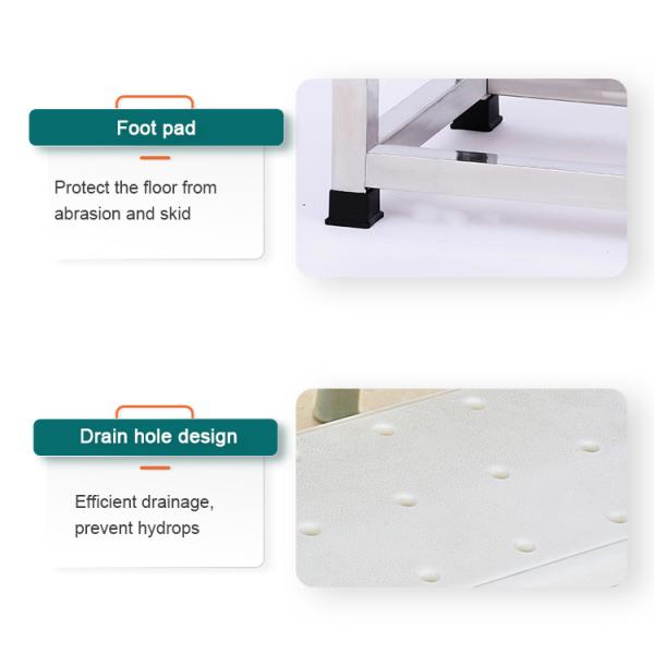 Barato y fuerte pie de acero inoxidable paso taburete 1 paso