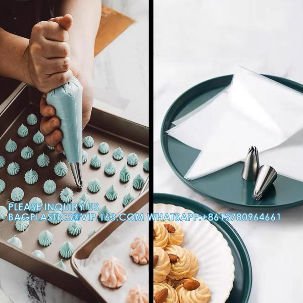 Disposable Piping Bags, 18 Inch Large Pastry Bags -100Pcs, Cake Decorating Supplies Kit Frosting, Cookie, Cupcake
