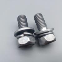 Cross Slot Hex Head Screw Blue White Zinc Spring / Flat Washer Combo