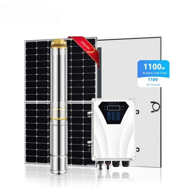 High quality agricultural irrigation brushless motor stainless steel fountain solar dc surface water pump for irrigation
