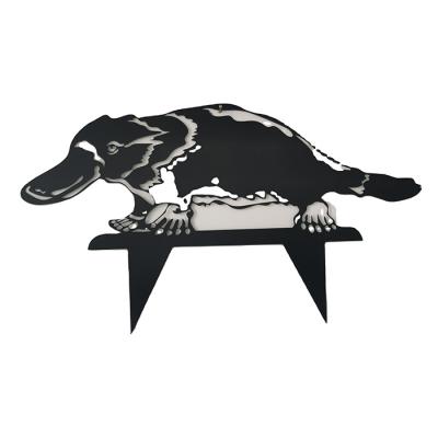 Custom Yard Oem Garden Metal Ornaments Embellishments Crocodile Shape Cutting