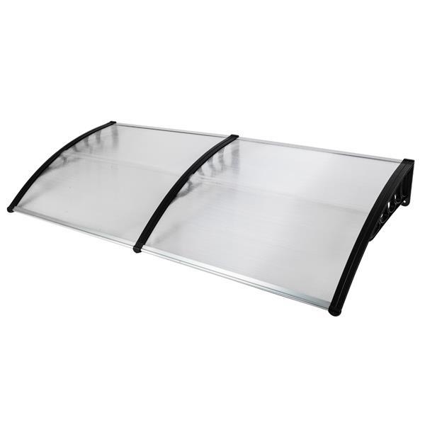 Soundproof 200x100 Canopy Rain Cover , Polycarbonate Porch Canopy Black Holder