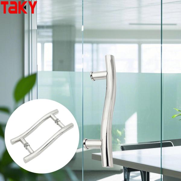 Stainless Steel Round Tube S type Interior Sliding Glass Door Pull Handle